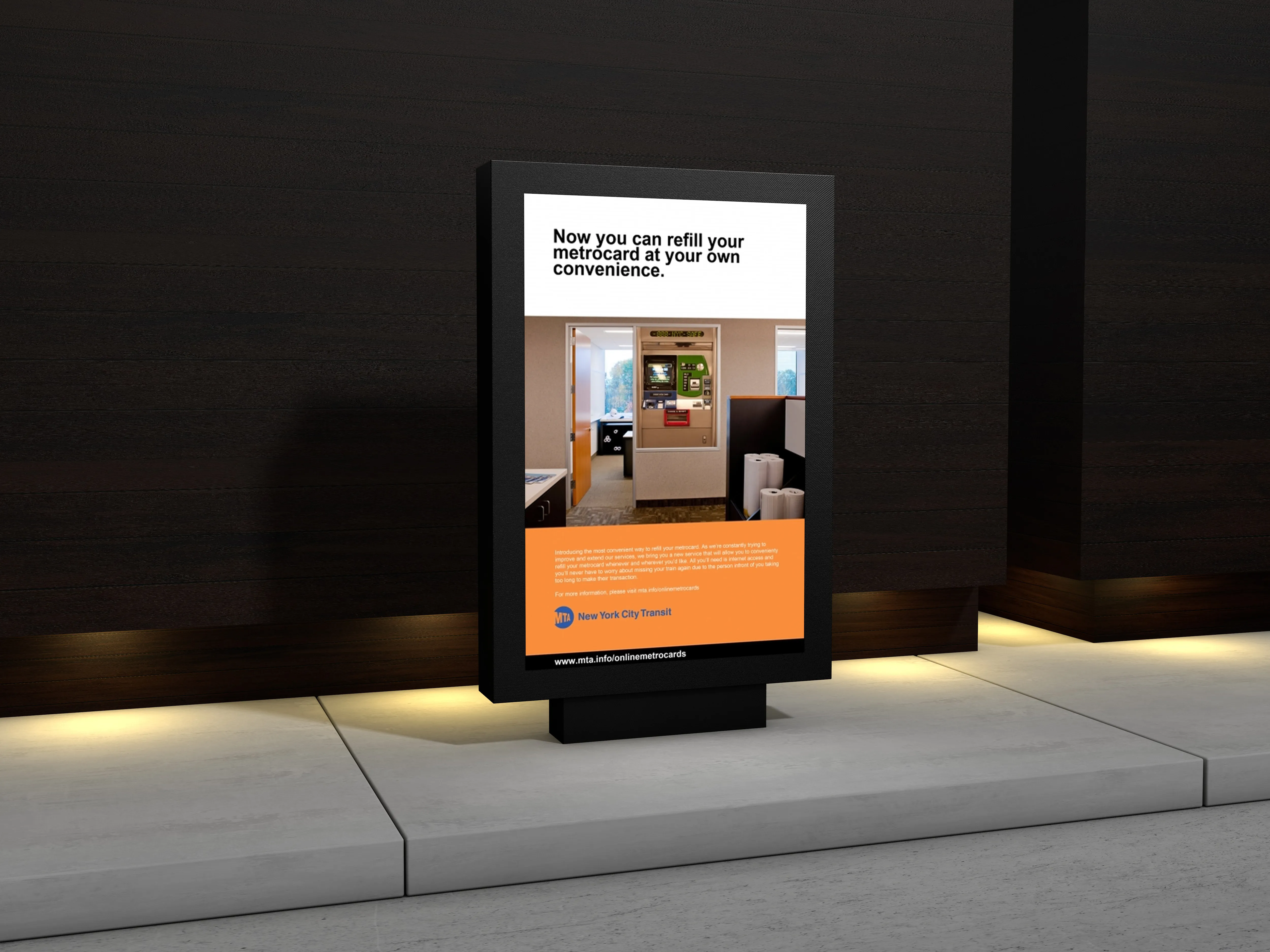 Advertisement for MTA